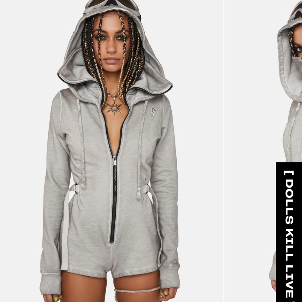 Compression Zip-Up Hoodie Romper
Darker Wavs